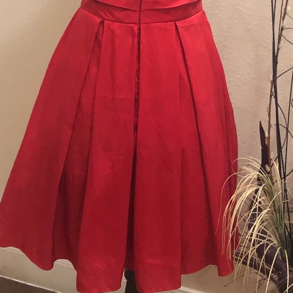 Cinderella By Design Red Satin Strapless Dress.Used - Picture 5 of 5